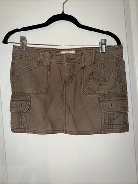 Aeropostale vintage brown cargo skirt